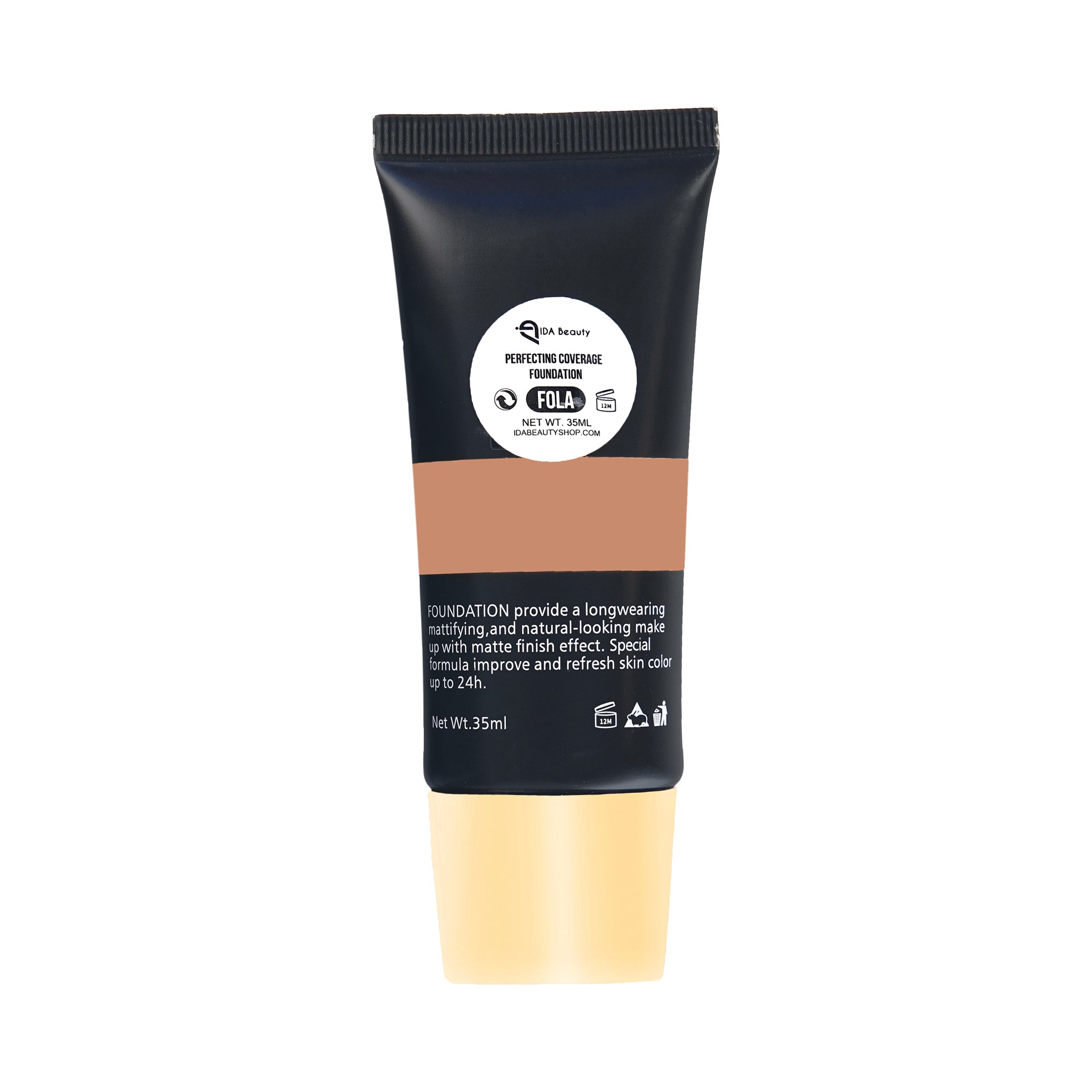 Glam It! Perfecting Coverage Foundation. Effortlessly Blur Fine Lines, Wrinkles & Spots