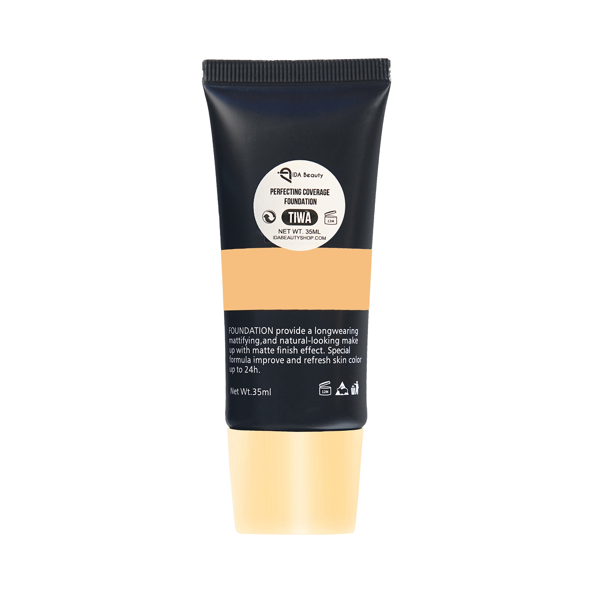 Glam It! Perfecting Coverage Foundation. No More Caking or Creasing