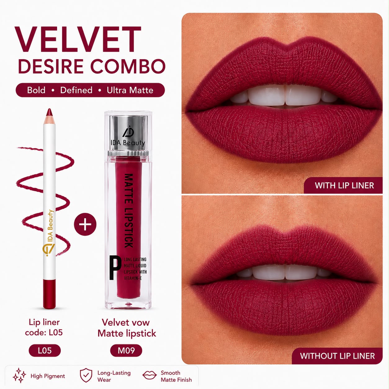 Velvet Desire lipstick and lip liner combo