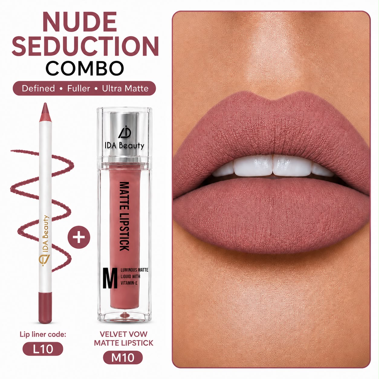 Nude Seduction Lipstick and Lip Liner Combo