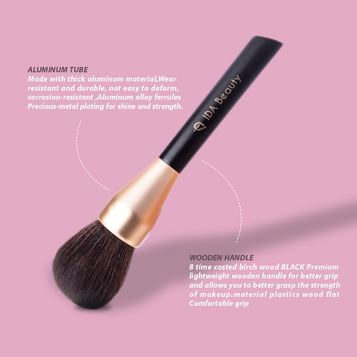 Professional 11 pcs Cluster L Makeup Brush Set | Elegant Handles Crafted with Wood