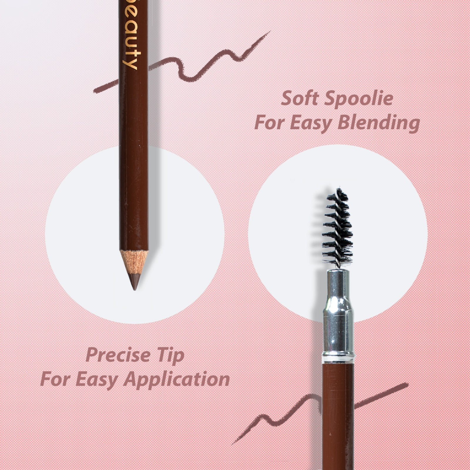 Glides Like Butter, Blends Instantly. Wooden Eye Pencil Double End